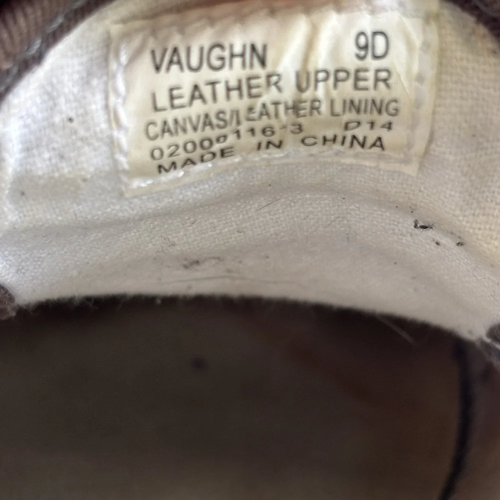 Polo Ralph Lauren Vaughn 9D Leather Sneakers Black Brown‎ Lace Up Shoes